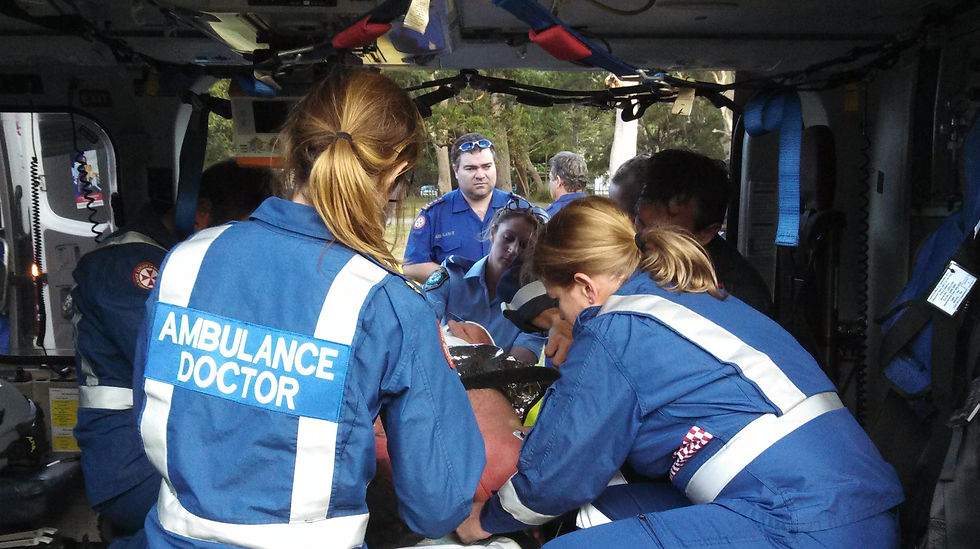 ASNSW Sue with crew with patient