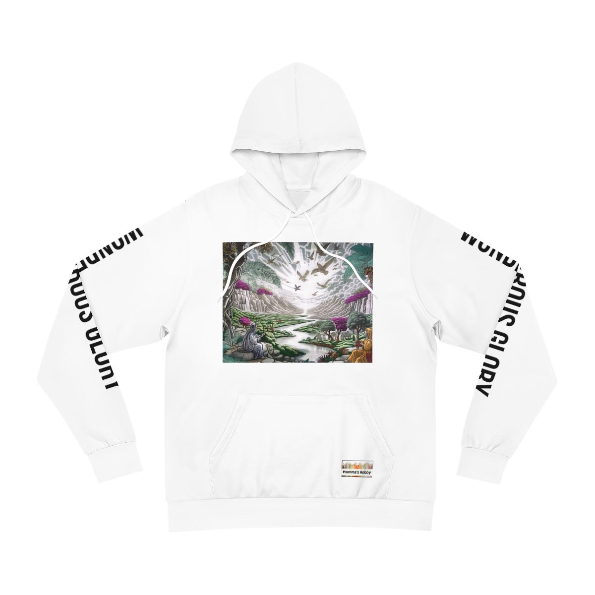 Wonderous Glory - White Fashion Hoodie (AOP)