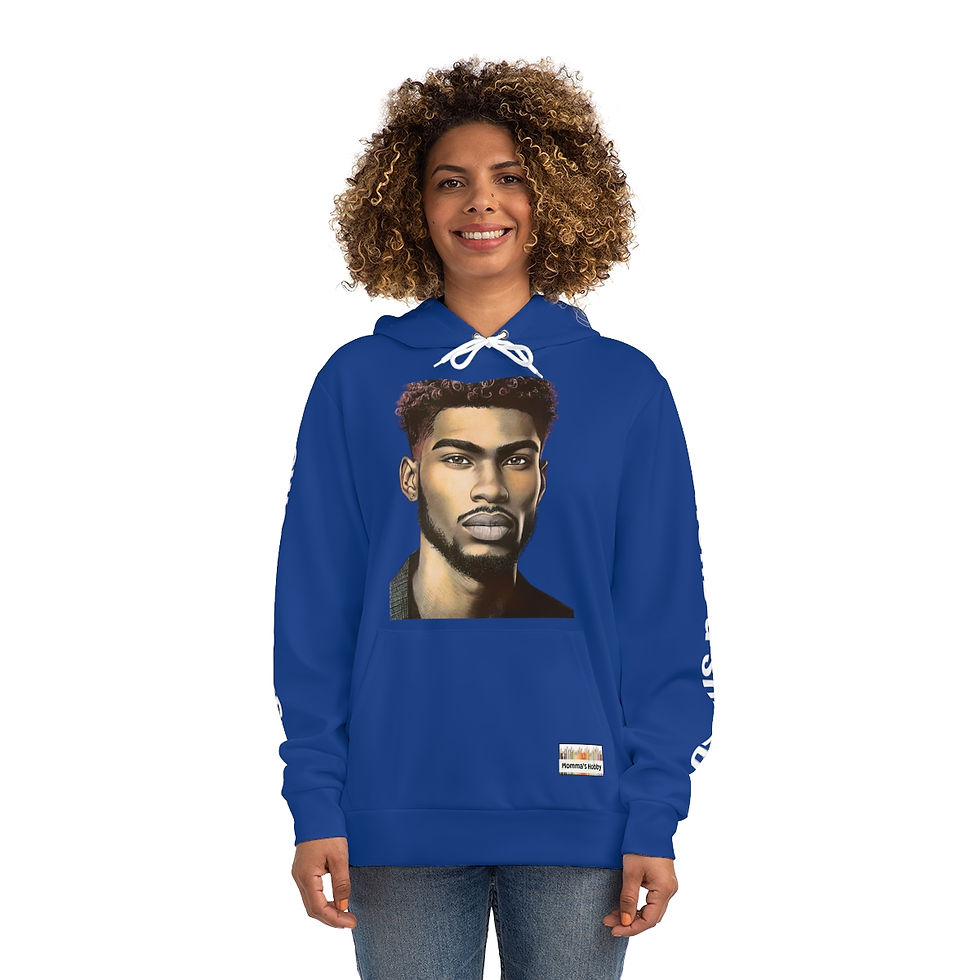 Thumbnail: Sword & Shield - Dark Blue Fashion Hoodie (AOP)