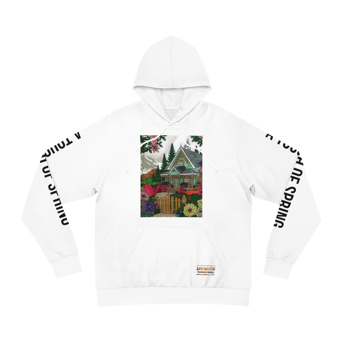 A Touch of Spring - White Fashion Hoodie (AOP)