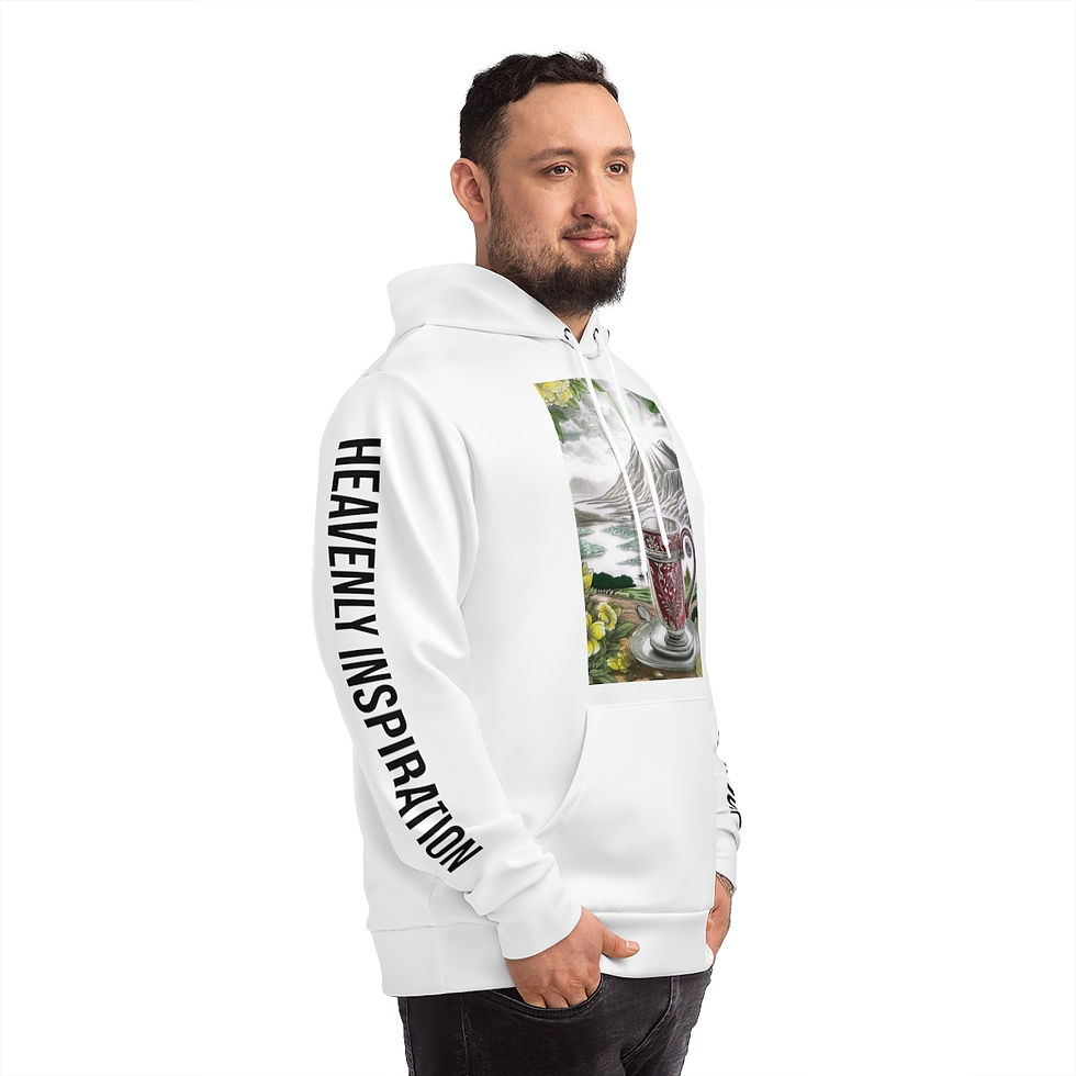 Thumbnail: Heavenly Inspiration - White Fashion Hoodie (AOP)