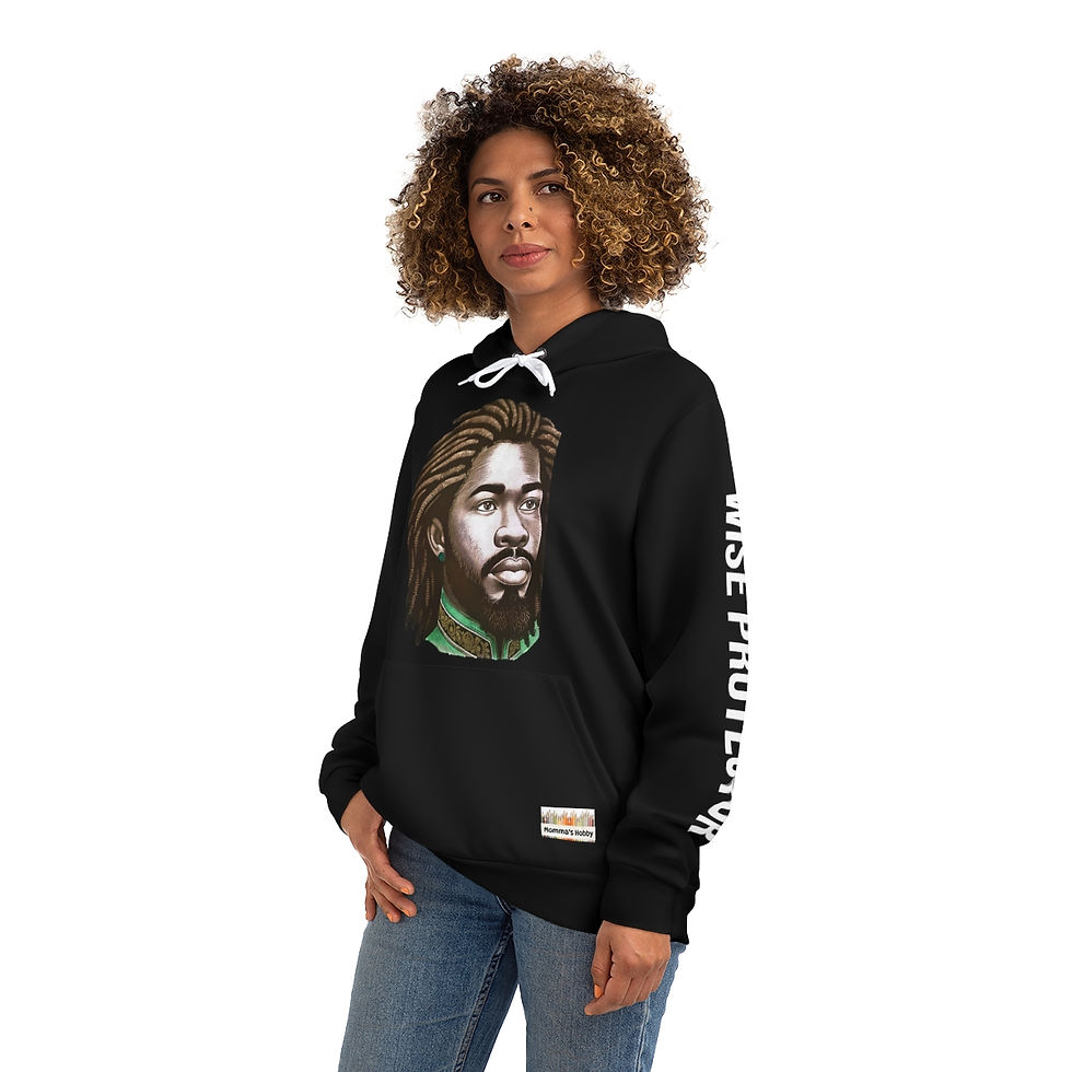 Thumbnail: Wise Protector - Black Fashion Hoodie (AOP)