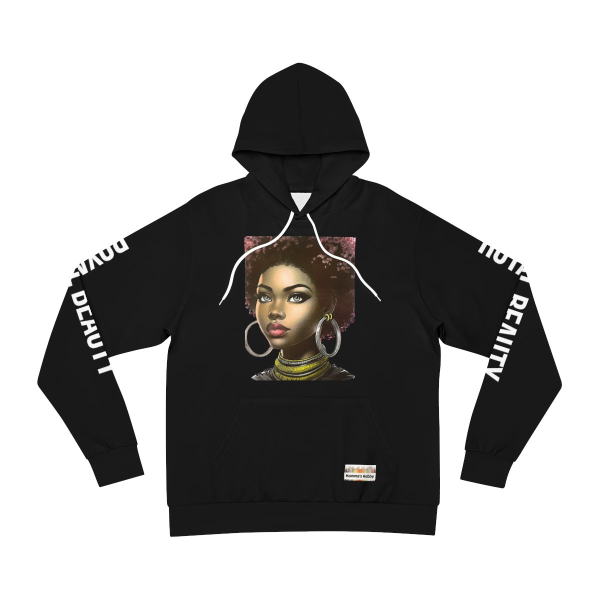 Royal Beauty - Black Fashion Hoodie (AOP)