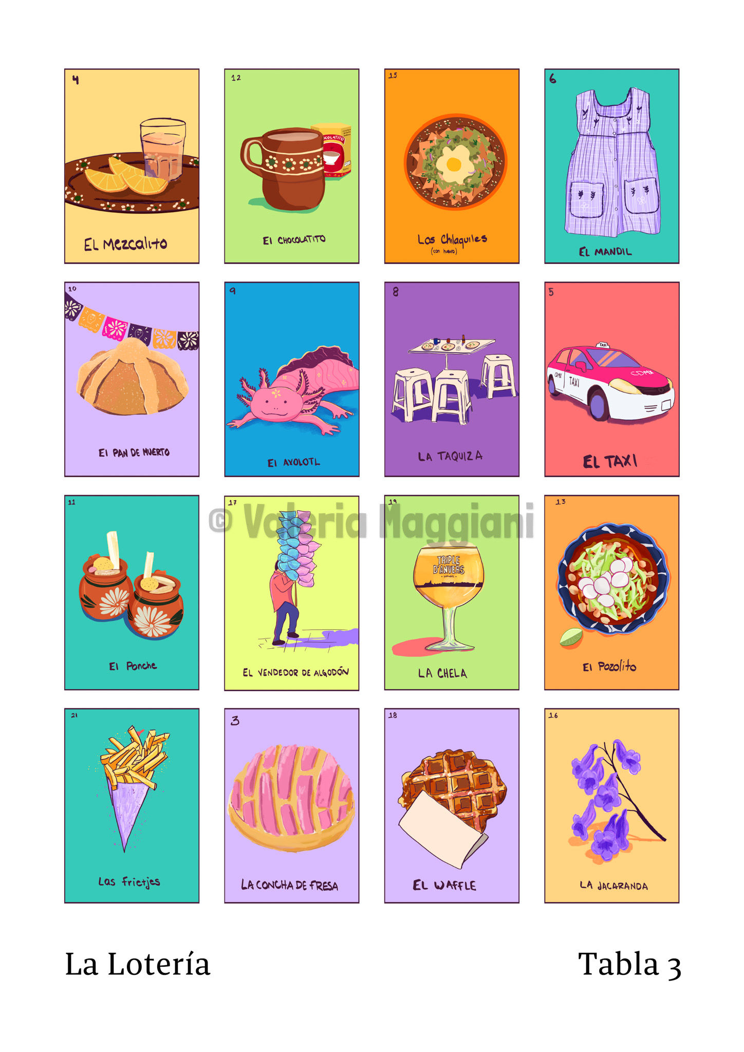 La lotería: Tabla 3