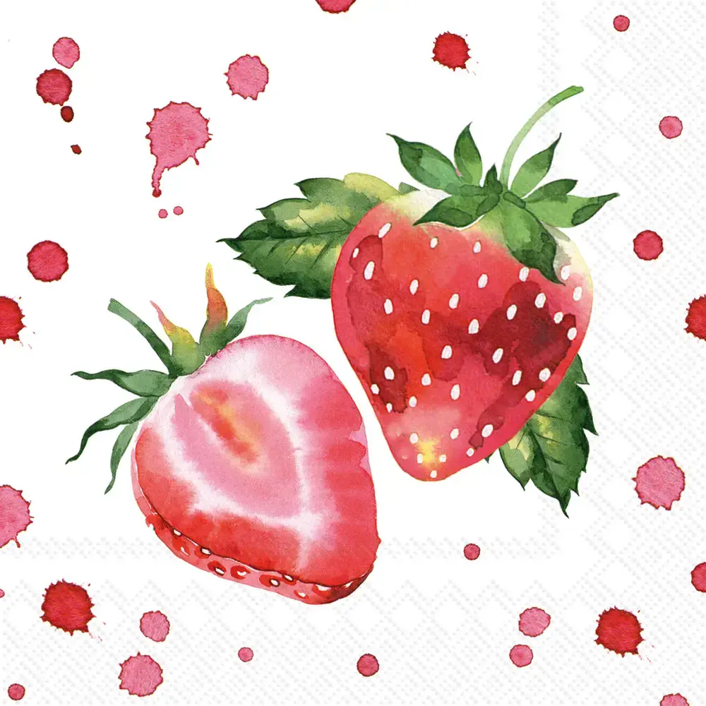 Strawberry Cocktail Napkins