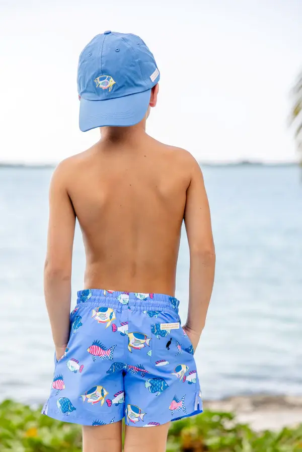 Thumbnail: Tortola Swim Trunks in Here Fishy Fishy by TBBC