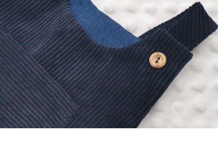 Miniature : Salopette Velours Bleu Marine