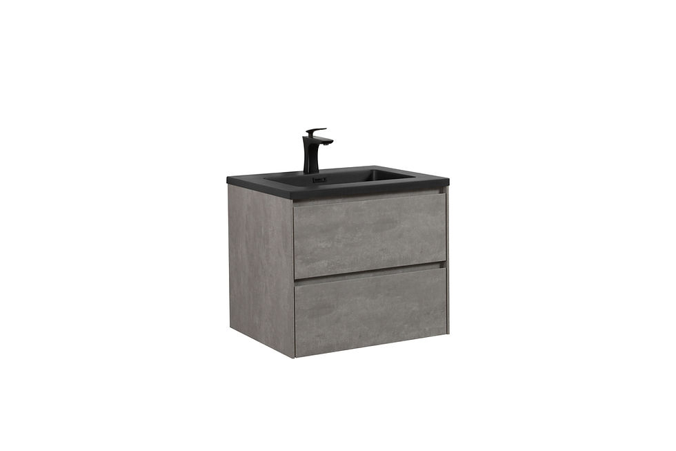 Thumbnail: Enzo 600 Concrete (Black Basin) Vanities