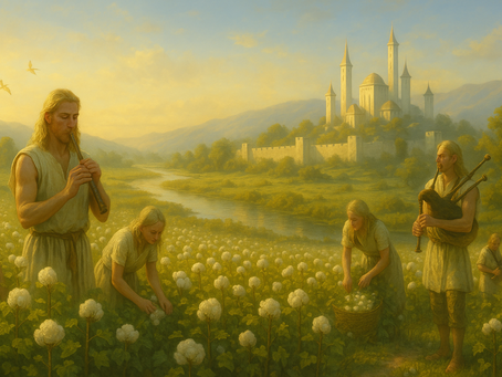 Descubre Maltanimdor, la Tierra del Oro Blanco en el Principado de Úvendor —una ciudad de armukuranos sabios, tejedores y músicos que han hecho del algodón y la tierra su forma de vida y espiritualidad.