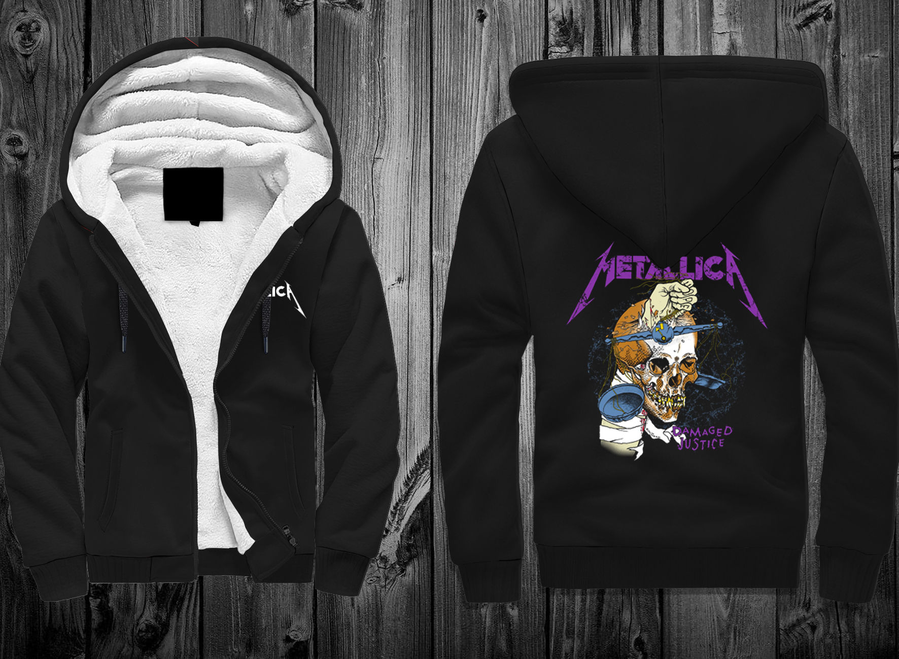 JACKET WINTER METALLICA DAMAGED JUSTICE