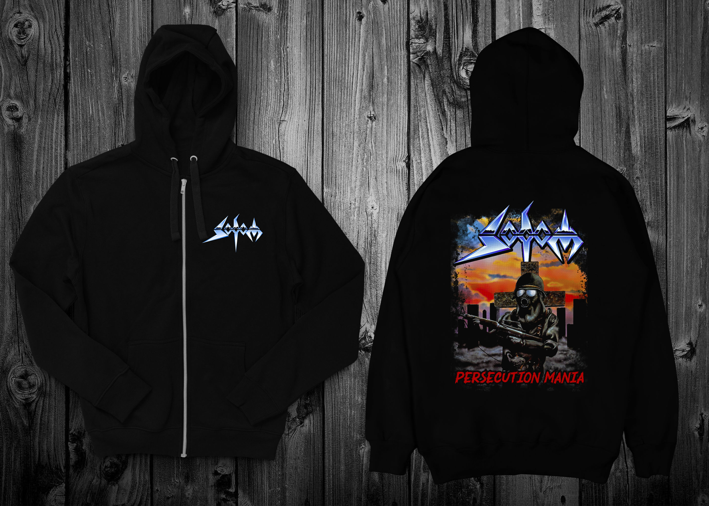 HOODIE ZIPPER SODOM PERSECUTION MANIA
