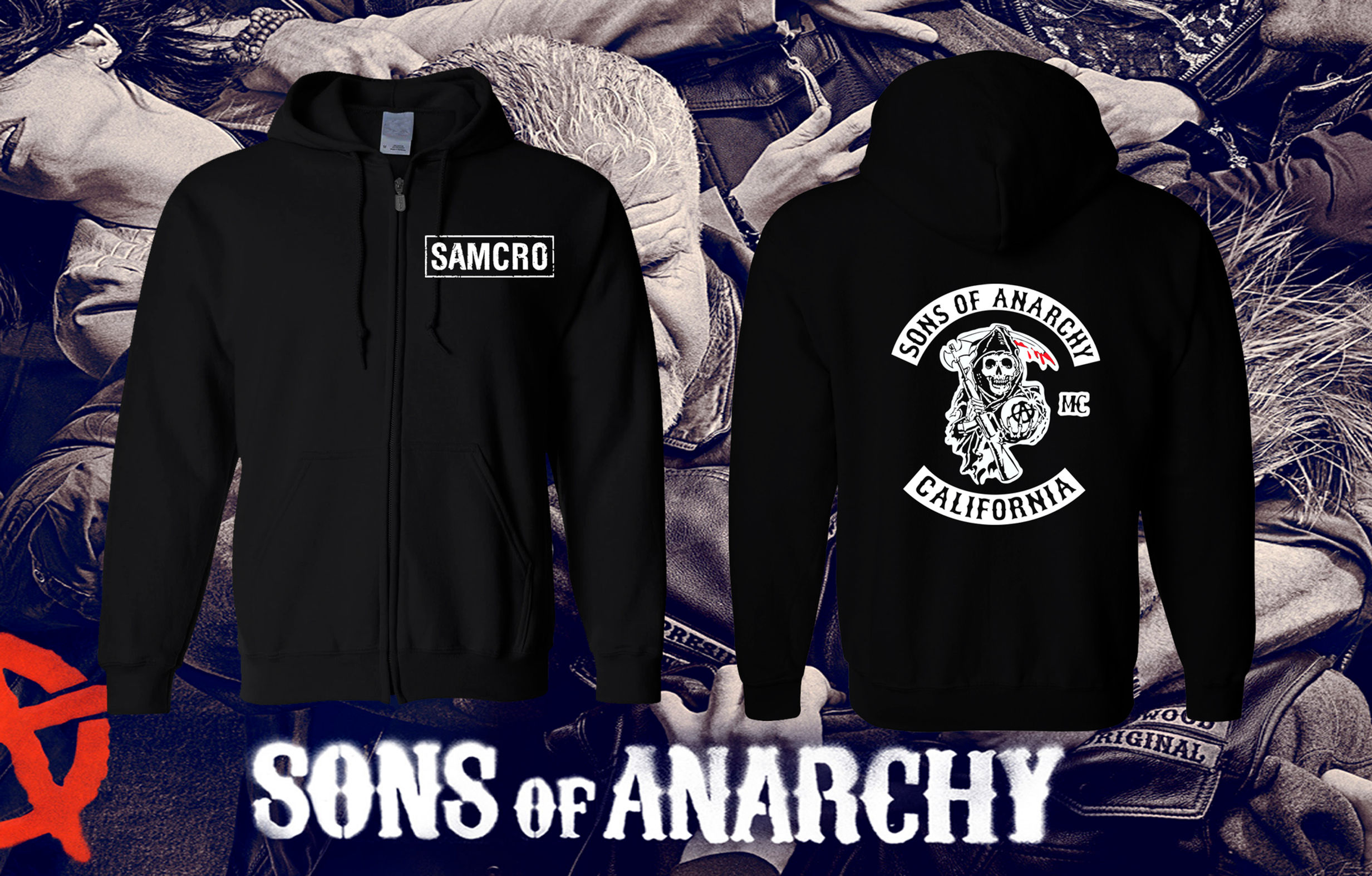 HOODIE ZIPPER SAMCRO