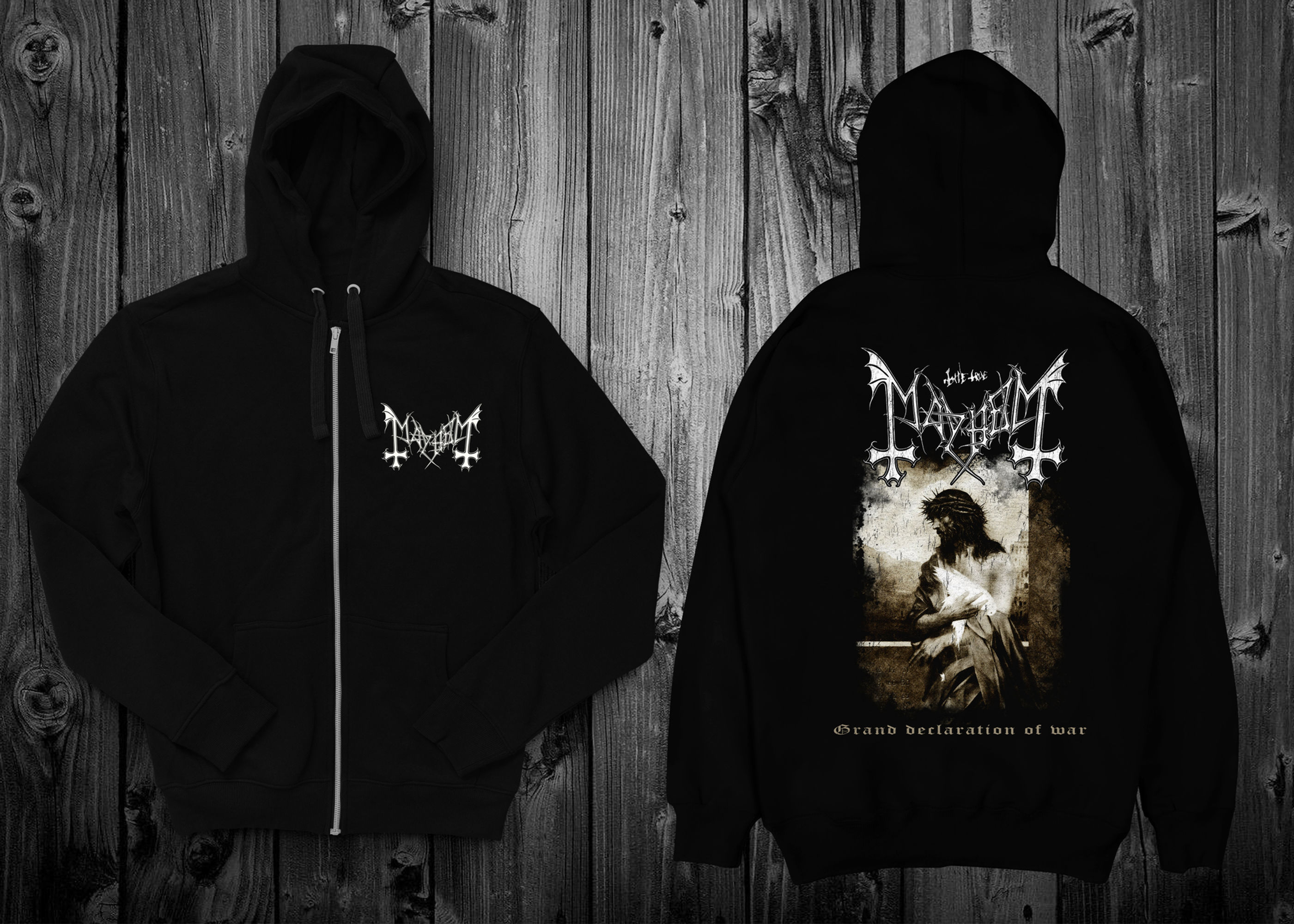 HOODIE ZIPPER MAYHEM DECLARATION OF WAR