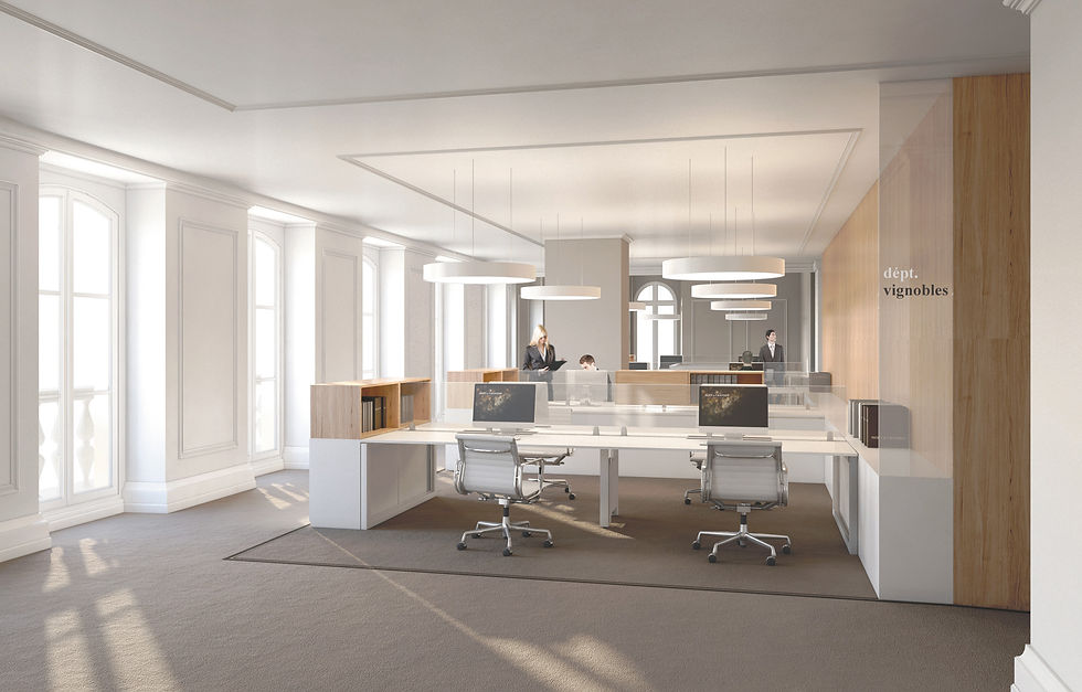 Perspective Bureaux open space