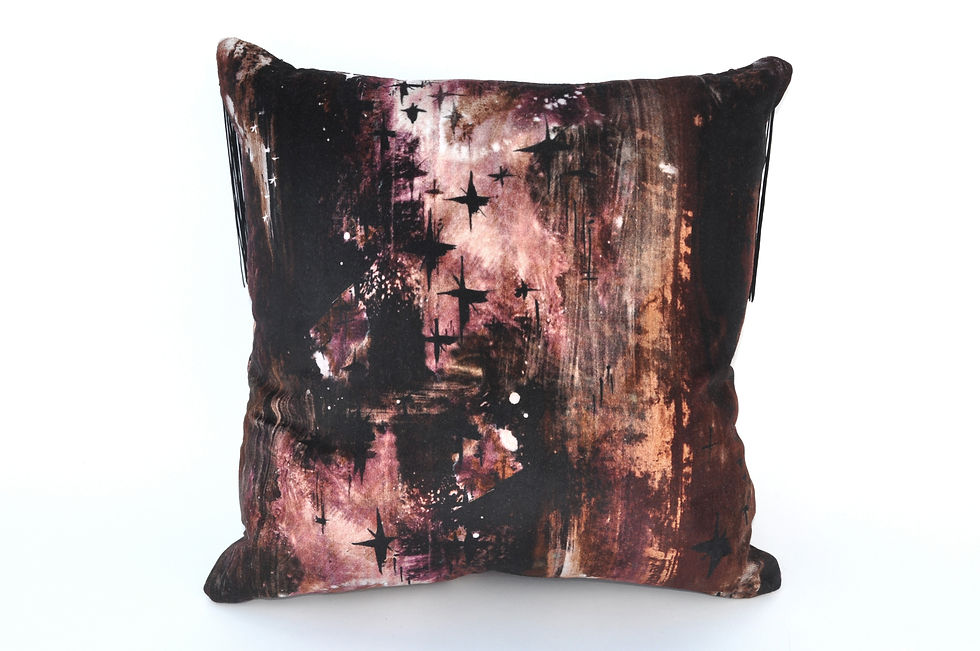 Thumbnail: BARDOT velvet cushion in MIDNIGHT BLACK