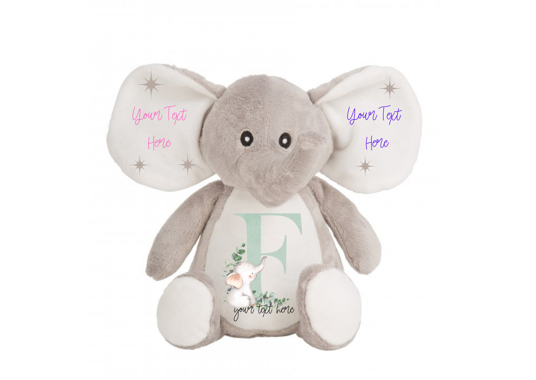 PERSONALISED LETTER ELEPHANT