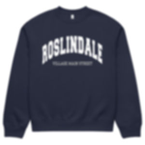 Limited Edition Roslindale Village Main Street Oversized Sweatshirt - Navy