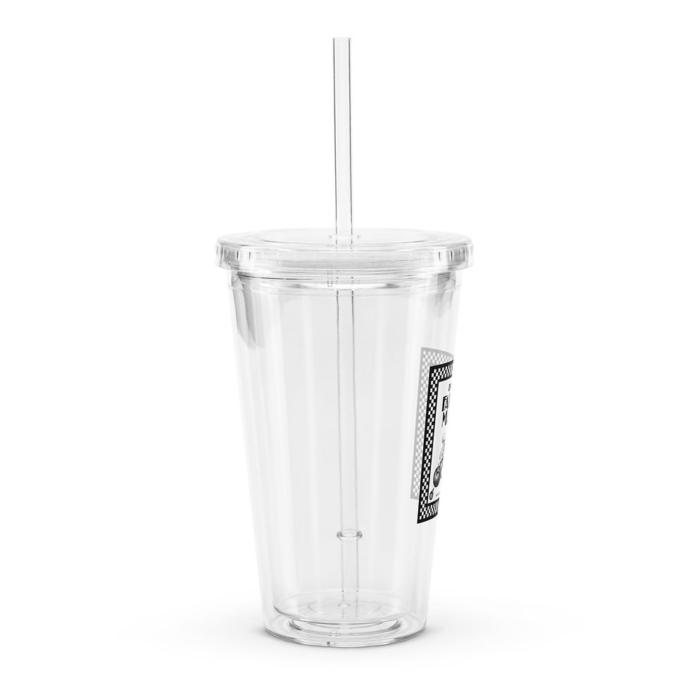 Thumbnail: Retro Farmers Market Clear Plastic Tumbler