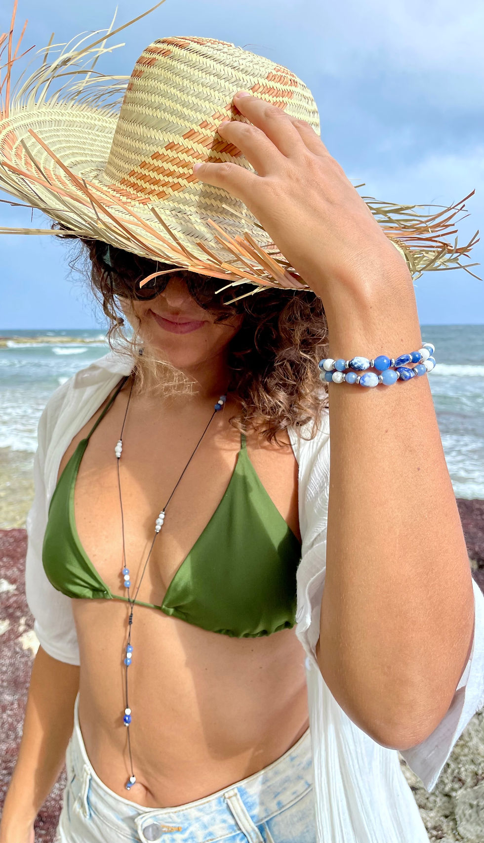 Miniature : Sautoir et bracelet Bleu outre mer