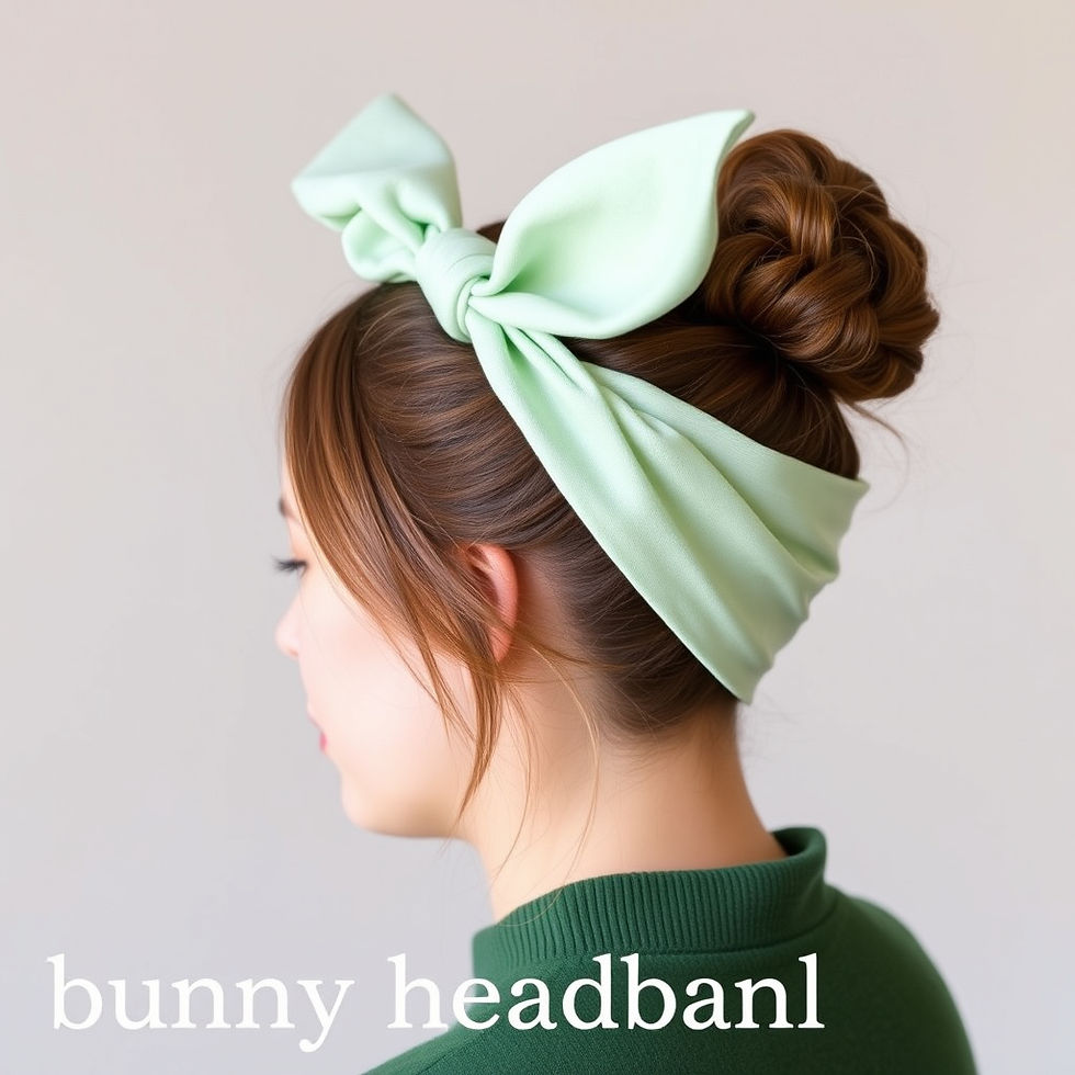 Thumbnail: Green headband turns into a scarf 