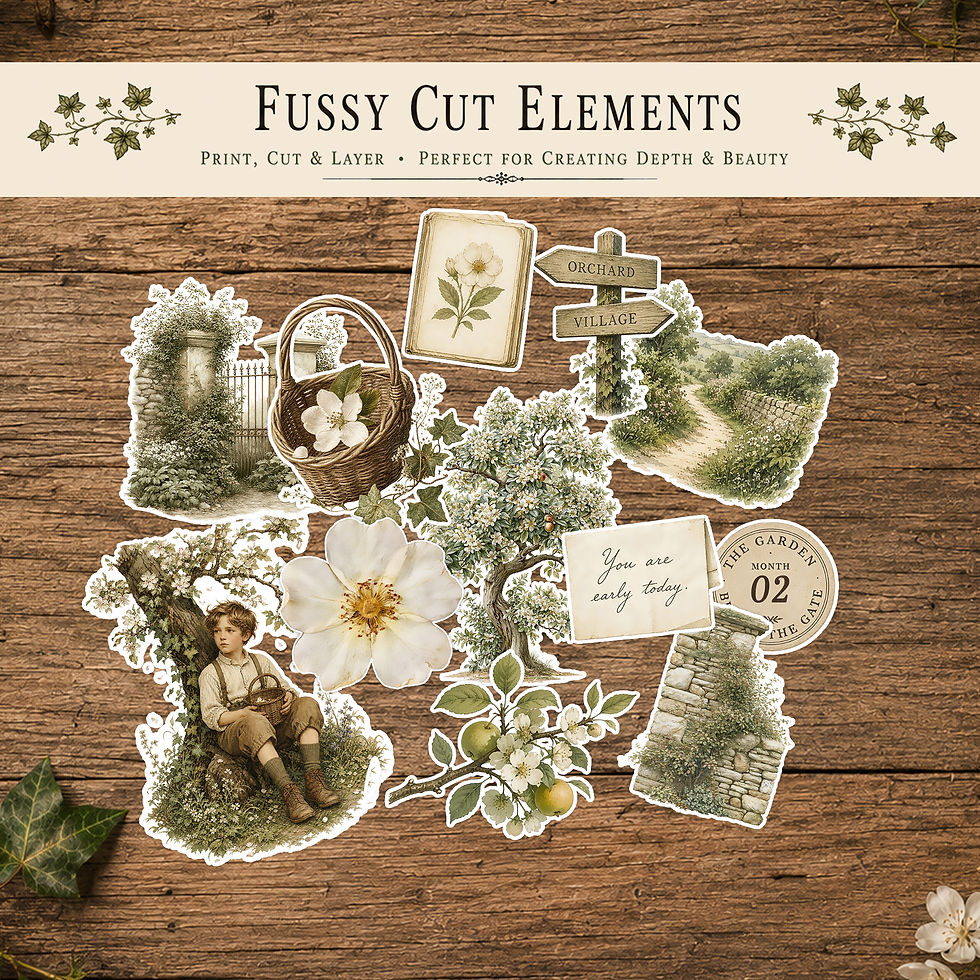 Thumbnail: Vintage printable letter kit featuring Thomas Bell from The Garden Behind the Gate series, including story letter, journal ca