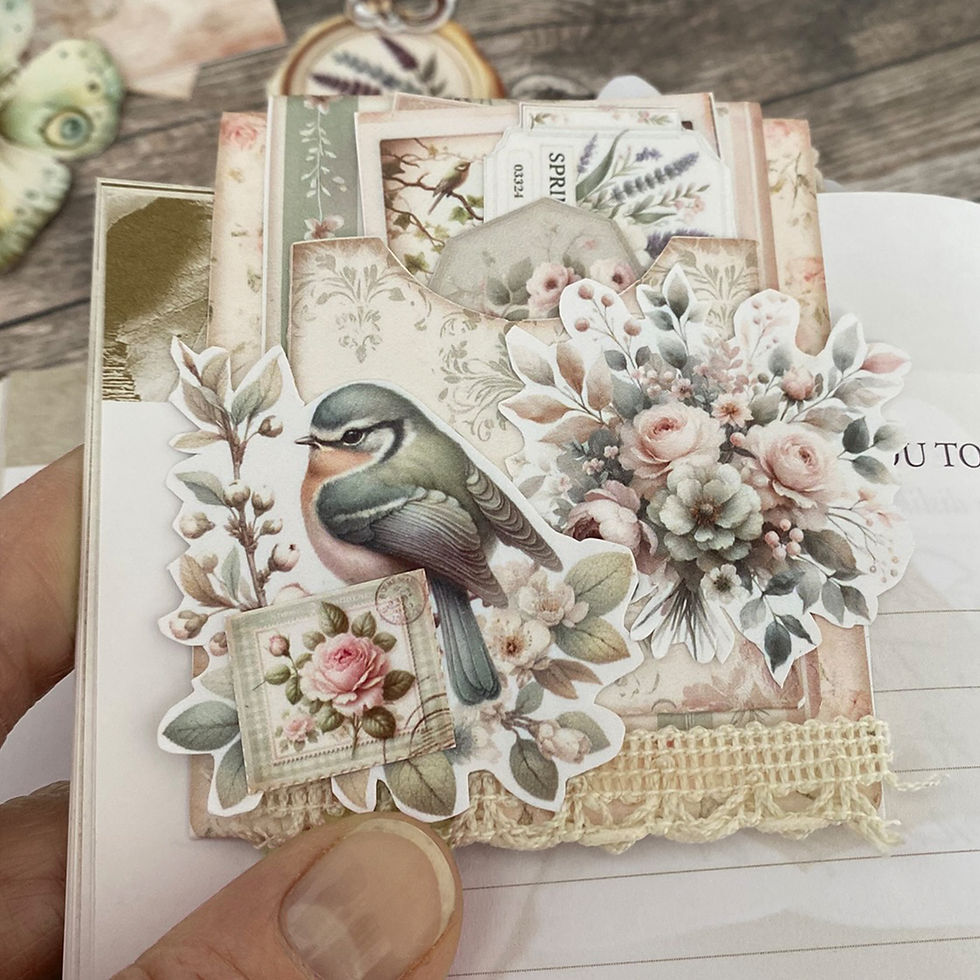 Thumbnail: Vintage Hidden Paperclip Kit — printable decorative covers and ephemera designed to hide paperclips within junk journals