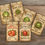 Thumbnail: Vintage vegetable seed packet ephemera with antique paper textures and botanical illustrations, printable in three sizes for