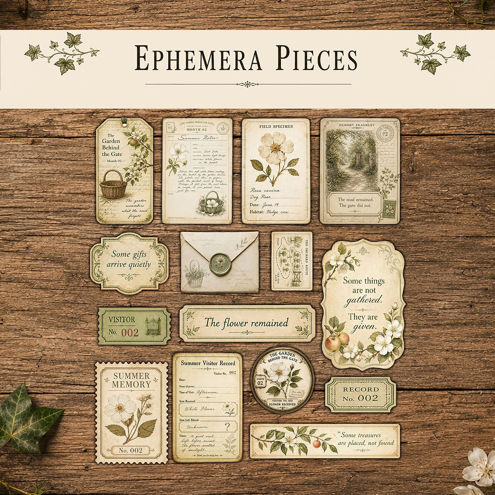 Thumbnail: Vintage printable letter kit featuring Thomas Bell from The Garden Behind the Gate series, including story letter, journal ca