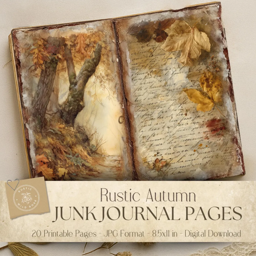junkjournal【Herbst】 Digital Autumn Junk Journal Pages — 20 Printable Vintage Fall