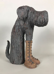 Shaggy Dog     13"H           
"All Laced Up and Ready To Go"