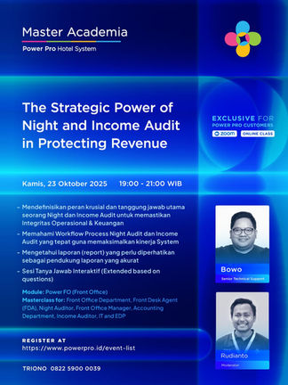 Master Academia Power Pro #10 Strategic Power of Night Audit and Income Audit in Protecting Revenue