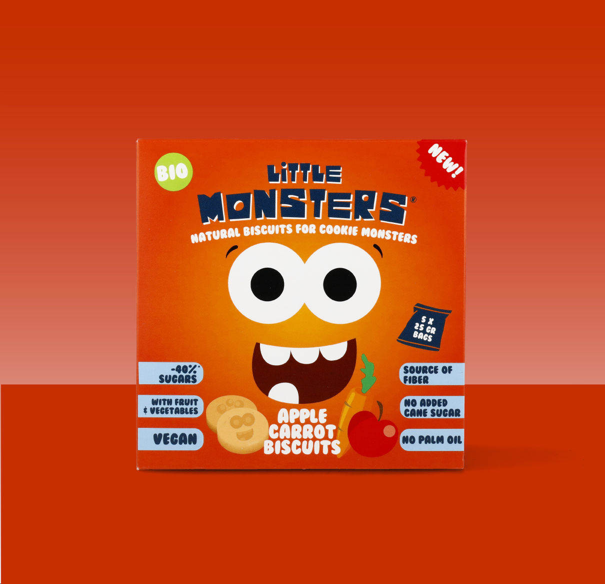 Little Monsters Apfel-/Karottenkekse