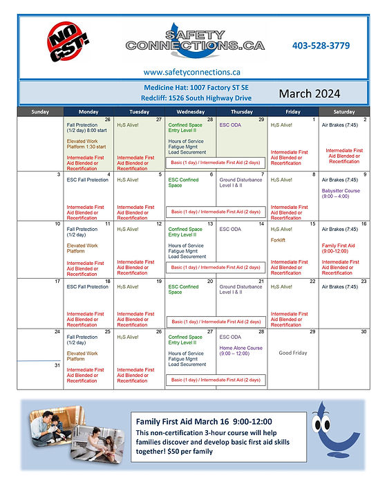 Calendars | SafetyConnections