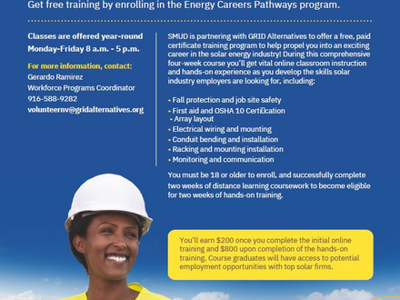 GRID Alternatives Partners with SMUD on Career Energy Pathways Program