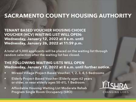 Affordable Housing Waiting Lists Open January 12th