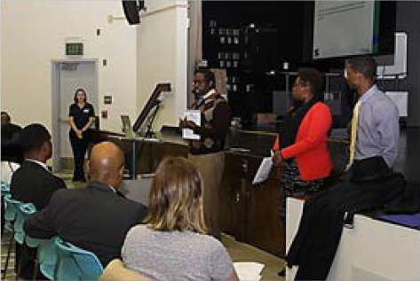 Members of the California Division of FHWA, presenting at Promise Zone STEM Forum