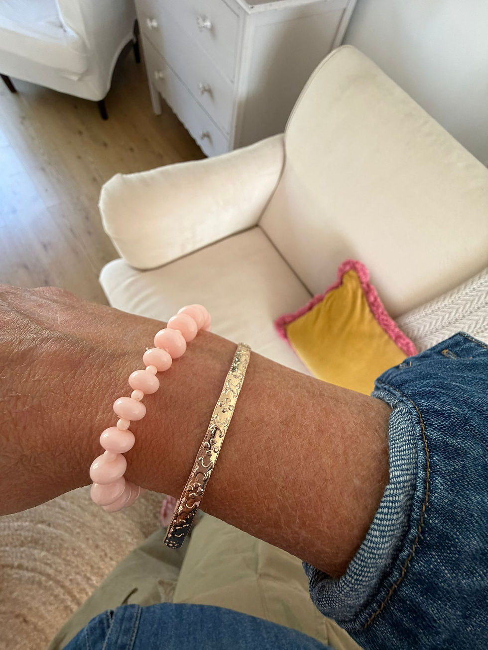 Thumbnail: pink beaded stack bracelet