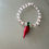 Thumbnail: Red and white chilli bracelet