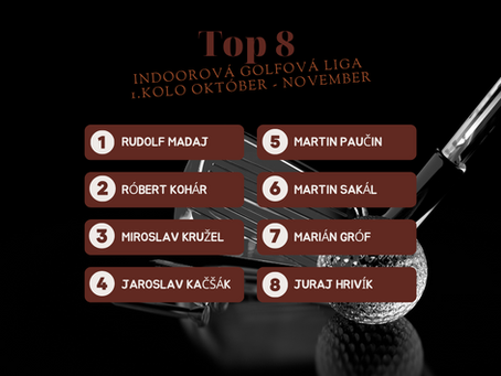 INDOOROVÁ GOLFOVÁ LIGA PRVÉHO ŽILINSKÉHO GOLFOVÉHO KLUBU, VÝSLEDKY 1.KOLA