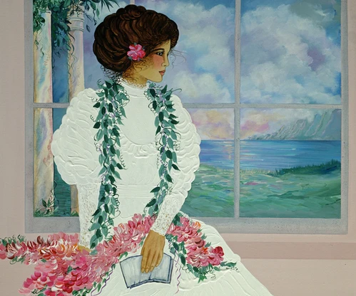ハワイ　アート　絵画　アンティーク　Diana Hansen young ハワイ アート 絵画 アンティーク Diana Hansen young - メルカリ