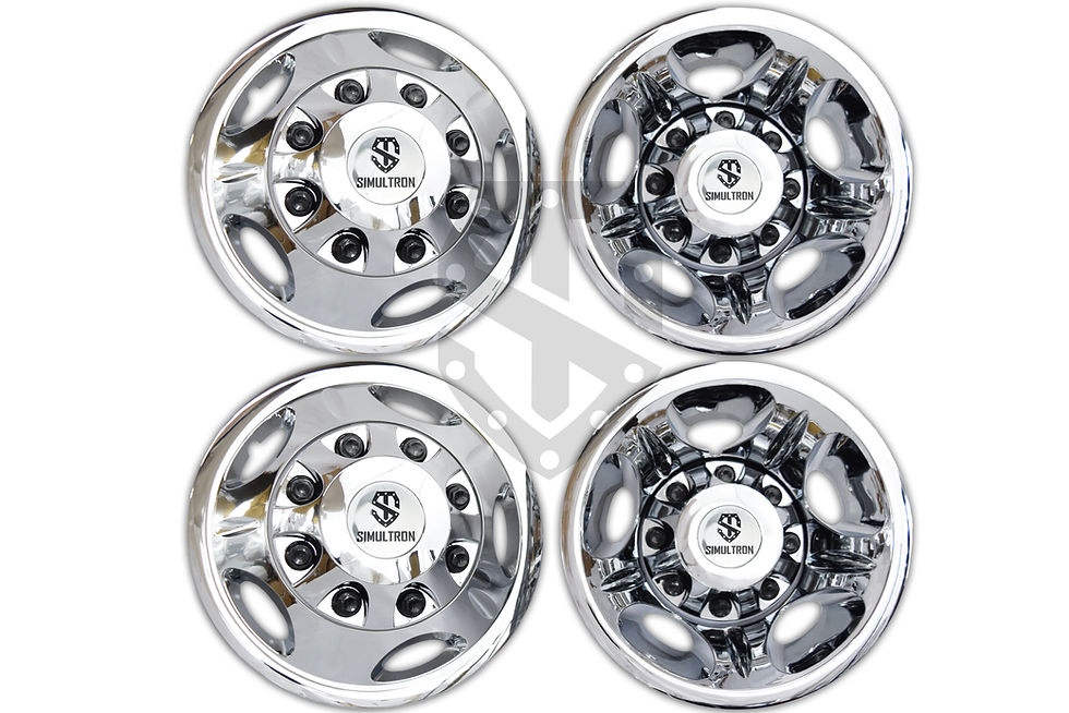 4-Pack Eagle Stainless Steel Simulator Hubcaps For 16" Dodge Sprinter 2500/3500