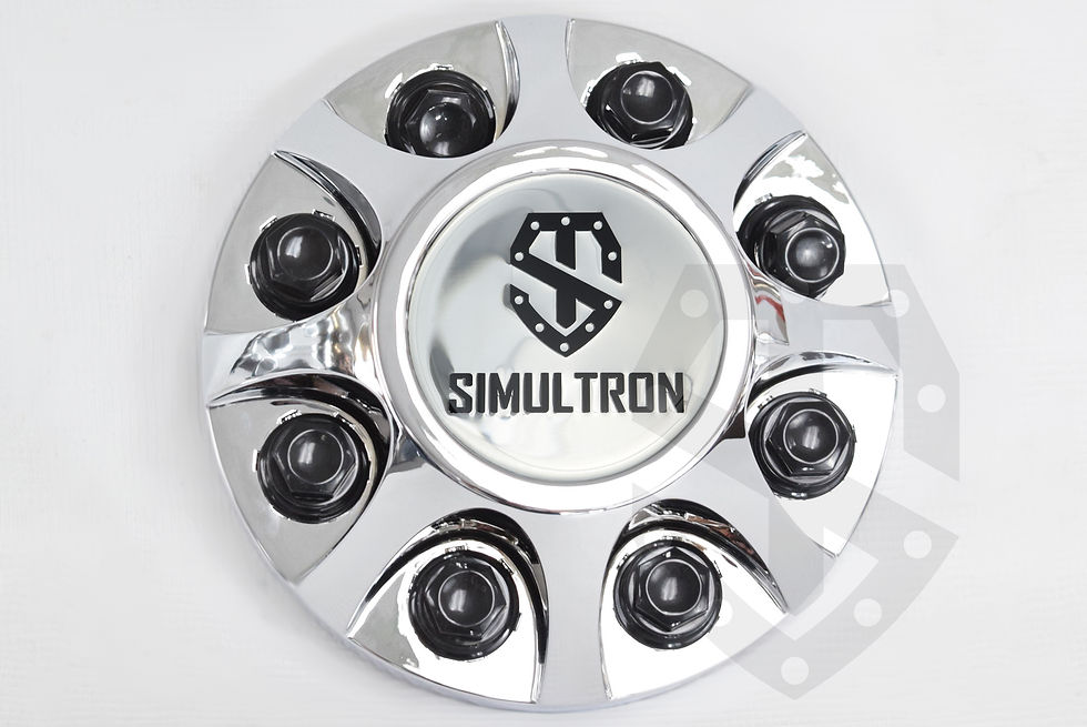Thumbnail: Chrome ABS Hubcap Set for 2008-2010 GMC/Chevrolet 3500HD Dually (2 Front + 2 Rea