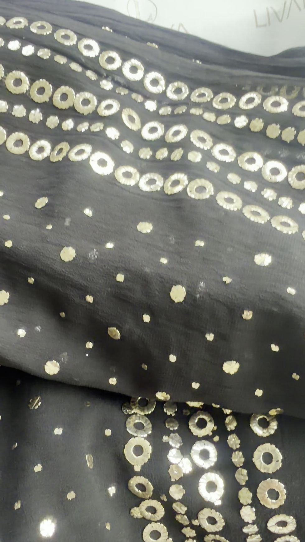 Thumbnail: Black Mukaish Kamdani Saree