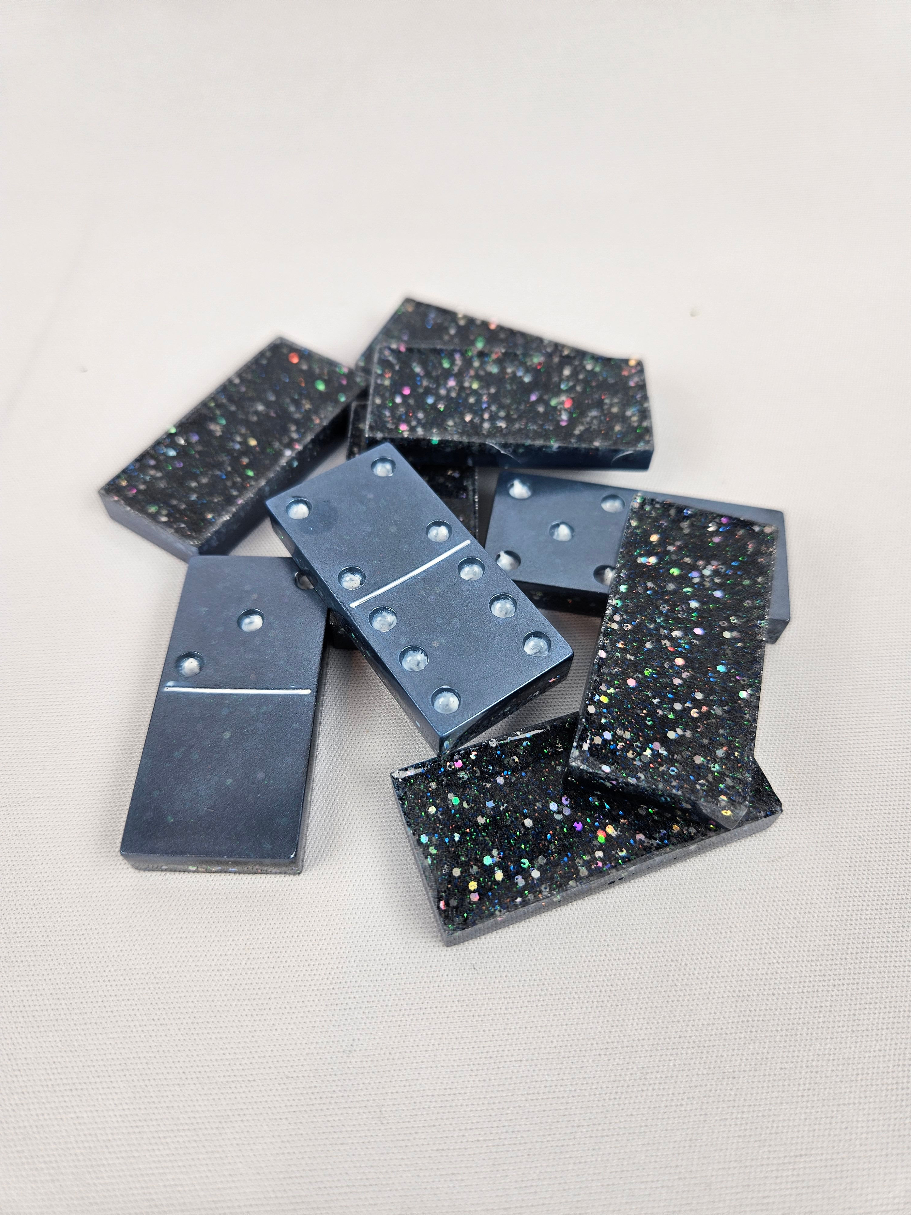 Flat Blue Dominos