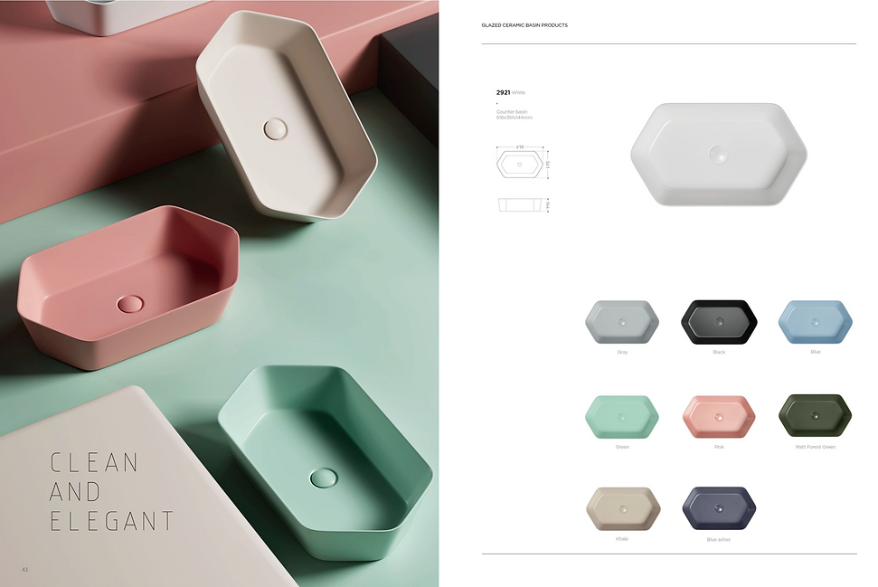 Glazed ceramic basin