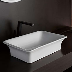 Glazed ceramic basin