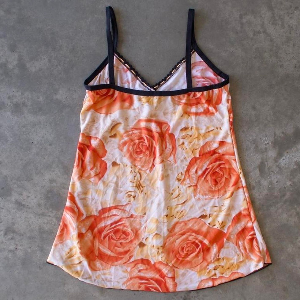 Thumbnail: Vintage Orange Floral Cami with Detailing