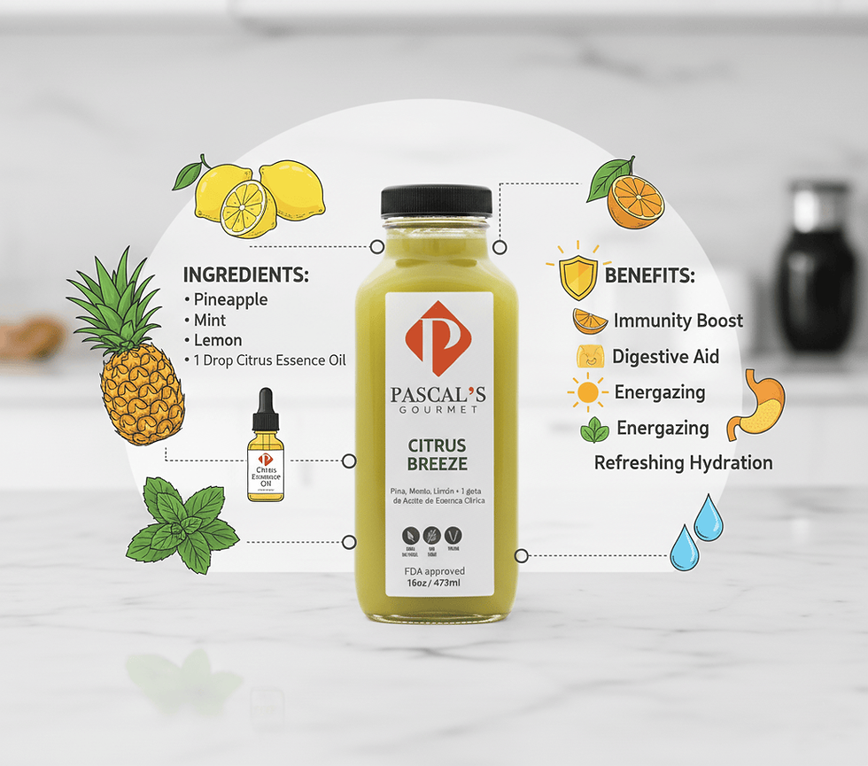 Miniatura: Fresh Pineapple, Mint and Lemon Juice with essense oil in Miami Fl