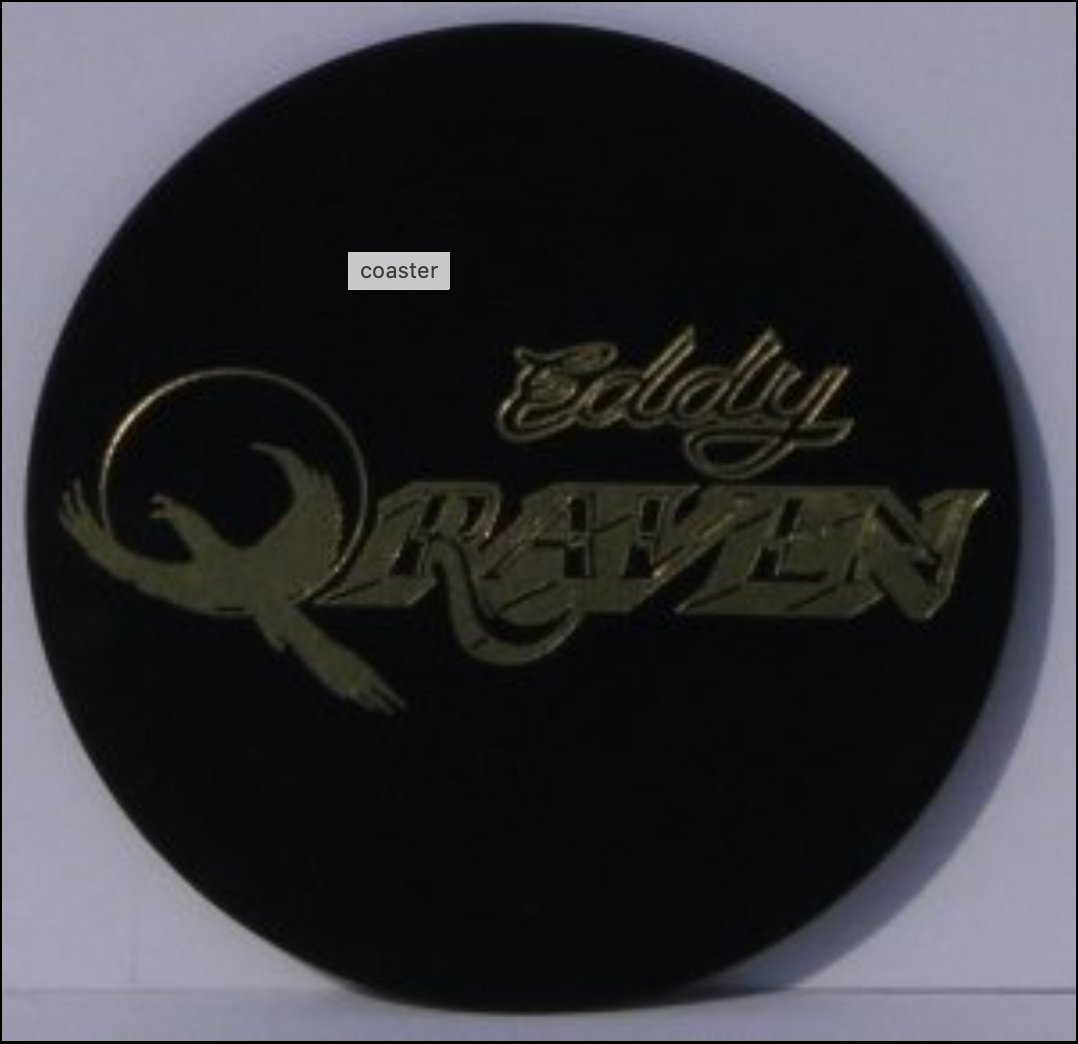 Eddy Raven Leather Logo Coaster