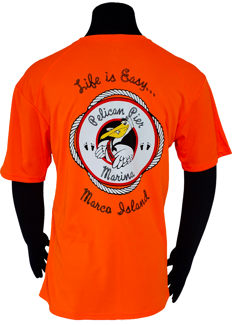 Thumbnail: Men's Construction Barrier Orange Performance Moisture Wicking T-Shirt